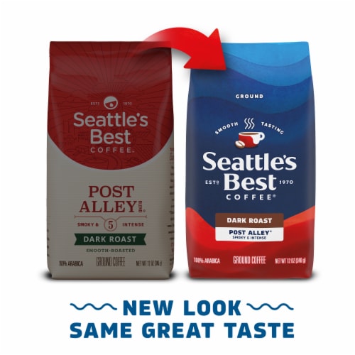 Seattle’s Best Coffee Post Alley Dark Roast Ground Coffee Perspective: back