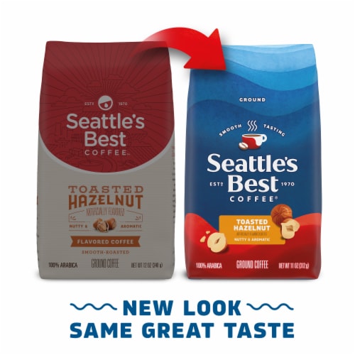 Seattle’s Best Coffee Toasted Hazelnut Flavored Roast Ground Coffee Perspective: back