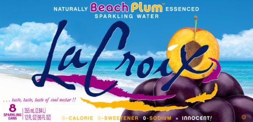 LaCroix® Beach Plum Flavored Sparkling Water Cans Perspective: back
