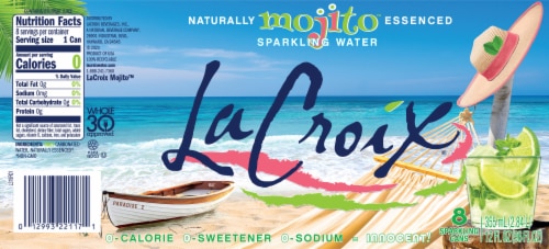 LaCroix® Mojito™ Flavored Sparkling Water Cans Perspective: back