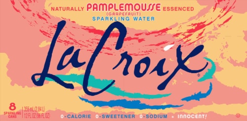LaCroix® Pamplemousse Grapefruit Flavored Sparkling Water Cans Perspective: back