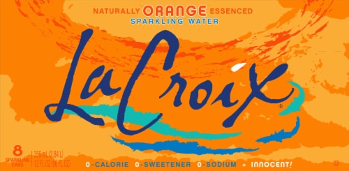 LaCroix® Orange Flavored Sparkling Water Cans Perspective: back