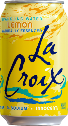 LaCroix® Lemon Flavored Sparkling Water Cans Perspective: back