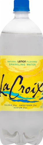 LaCroix Lemon Flavored Sparkling Bottled Water Perspective: back