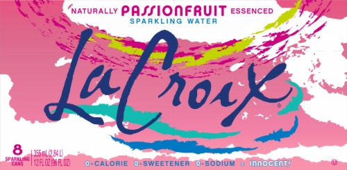 LaCroix® Passionfruit Flavored Sparkling Water Cans Perspective: back