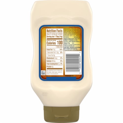 Heinz Deliciously Creamy Real Mayonnaise Perspective: back