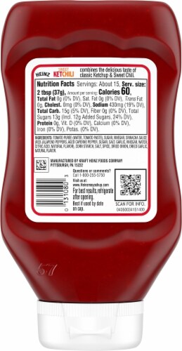 Heinz Sweet KetChili Sauce Perspective: back