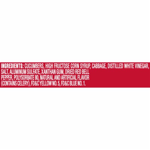 Heinz India Relish, Jar Perspective: back