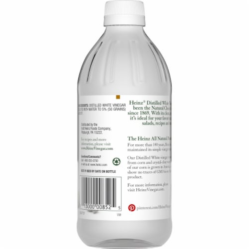 Heinz All Natural Distilled White Vinegar with 5% Acidity, Bottle Perspective: back
