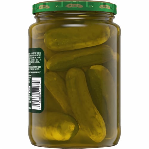Heinz Genuine Whole Original Sour Dill Pickles, Jar Perspective: back