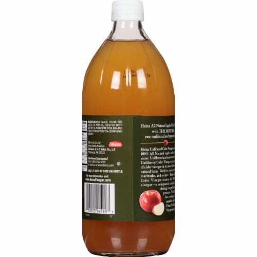 Heinz All Natural Unfiltered Apple Cider Vinegar with the Mother Perspective: back