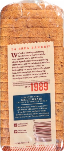 La Brea Bakery Sliced Gluten Free Multigrain Artisan Sandwich Bread Perspective: back