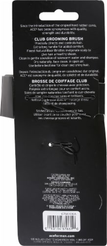 Ace Boar Bristles Club Brush - Black Perspective: back
