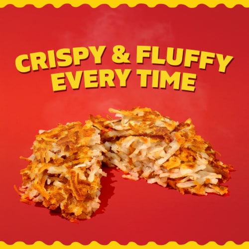 Ore-Ida Shredded Hash Browns Frozen Potatoes Value Size, Bag Perspective: back