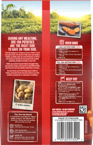 Ore-Ida® Sweet Potato Straight Fries Perspective: back