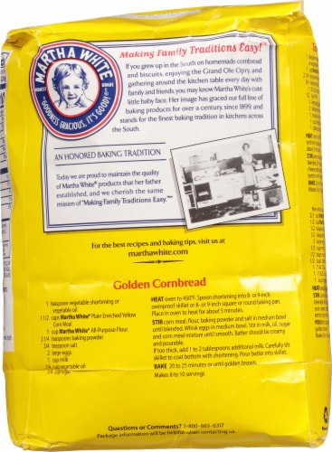 Martha White® Yellow Corn Meal Perspective: back
