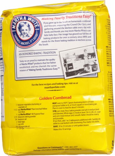 Martha White® Yellow Corn Meal Perspective: back
