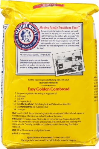 Martha White® Yellow Corn Meal Mix Perspective: back