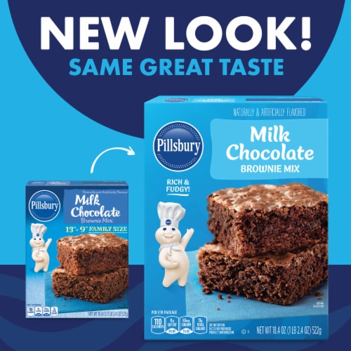 Pillsbury Family Size Milk Chocolate Brownie Mix Perspective: back