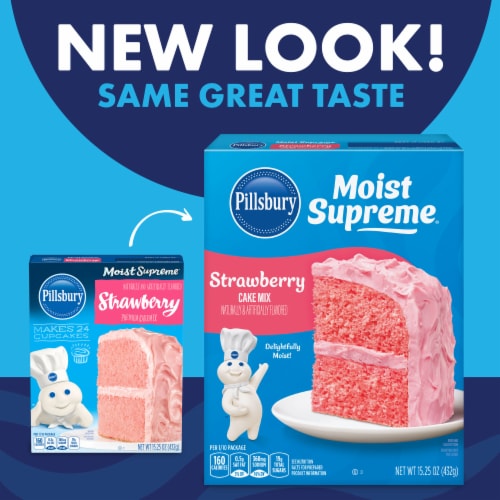Pillsbury Moist Supreme Premium Strawberry Cake Mix Perspective: back