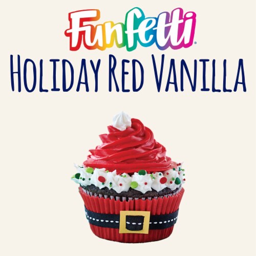Pillsbury Funfetti Holiday Red Vanilla Frosting Perspective: back