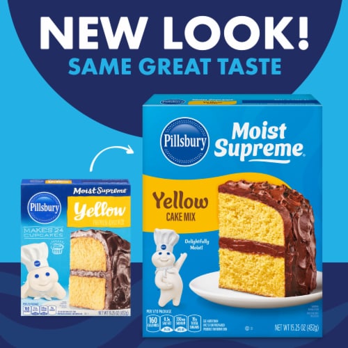 Pillsbury Moist Supreme Premium Yellow Cake Mix Perspective: back