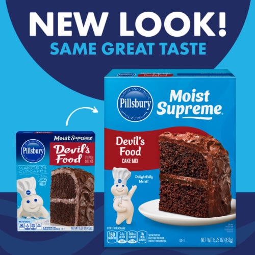 Pillsbury Moist Supreme Premium Devil's Food Cake Mix Perspective: back