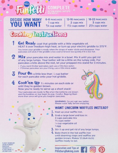 Pillsbury Unicorn Funfetti® Pancake Mix Perspective: back