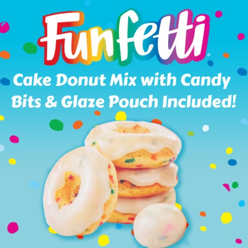 Pillsbury Funfetti Cake Donut Mix with Candy Bits Perspective: back