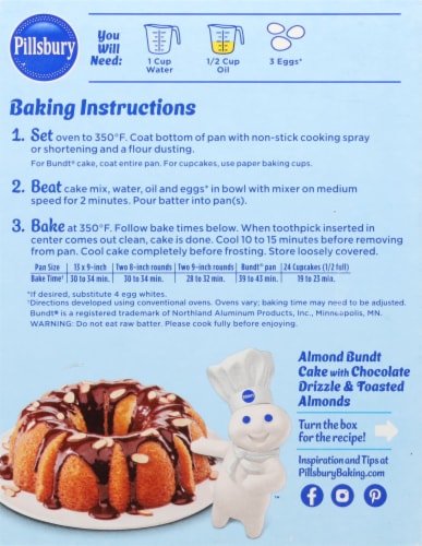 Pillsbury Moist Supreme® Premium Creamy Almond Cake Mix Perspective: back