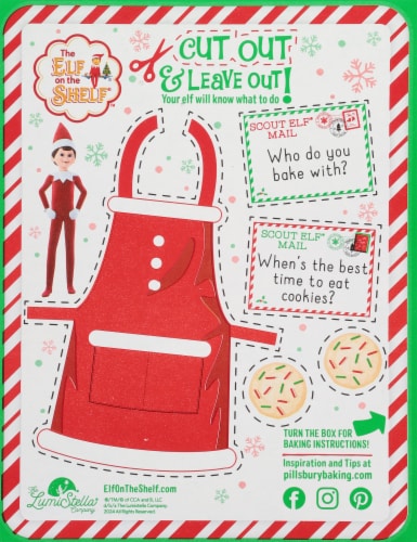 Elf on the Shelf Sugar Cookie Perspective: back