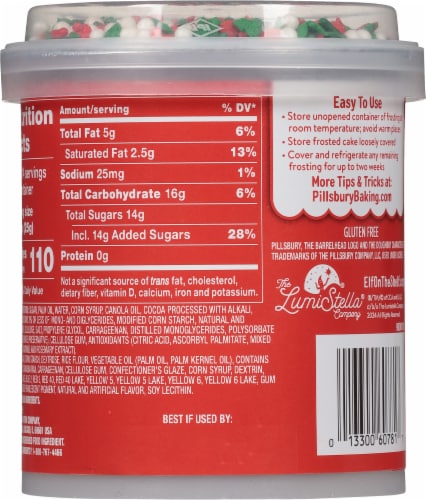Pillsbury Funfetti® The Elf® on the Shelf Hot Cocoa Whipped Frosting With Sprinkles Perspective: back