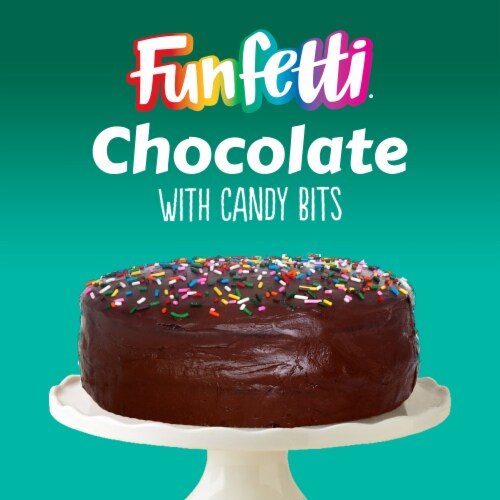 Pillsbury Funfetti® Chocolate Cake with Candy Bits Mix Perspective: back