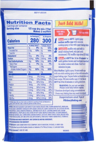 Pillsbury Chocolate Chip Muffin Mix Perspective: back