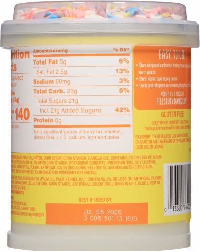 Pillsbury Funfetti® Spring Vanilla Frosting Perspective: back