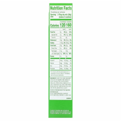 PILLSBURY 17.5 OUNCE GLUTEN FREE CHOCOLATE CHIP COOKIE Perspective: back