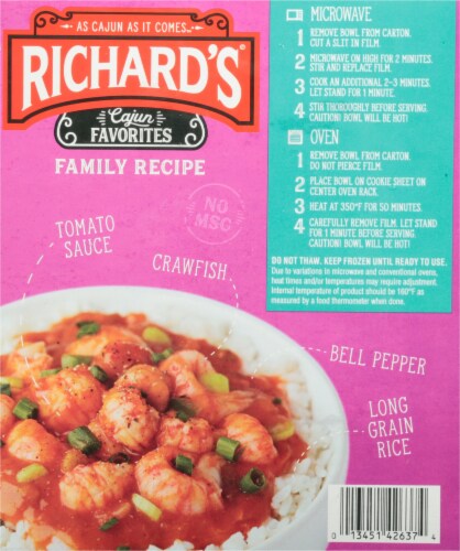 Richard's® Cajun Favorites Crawfish Etouffee Perspective: back