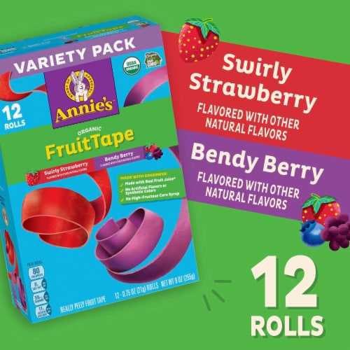 Annie's Organic Swirly Strawberry and Bendy Berry Fruit Tape Perspective: back