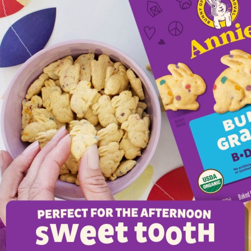Annie's Organic Birthday Cake Bunny Graham Kids Snacks Perspective: back