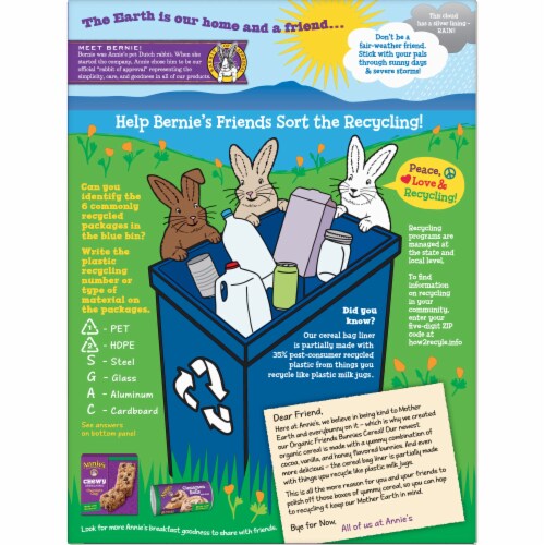 Annie's™ Friends Bunnies Organic Cereal Perspective: back