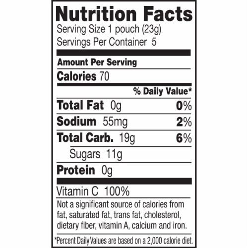Annie's Organic Sunny Citrus Bunny Fruit Snacks Perspective: back