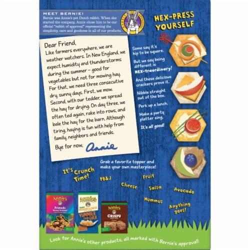 Annie's™ Organic Classics Baked Saltine Crackers Perspective: back
