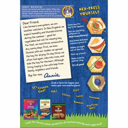 Annie's™ Organic Classics Baked Saltine Crackers Perspective: back