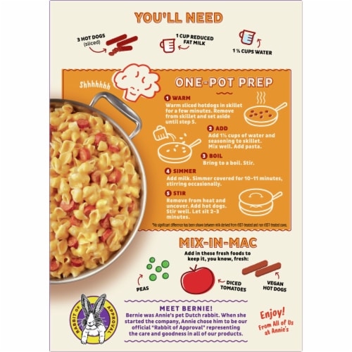 Annie's™ Cheesy Cheddar Dinner Kit Perspective: back