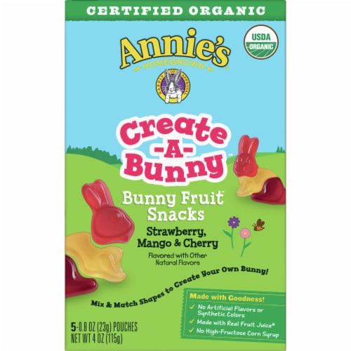 Annie's Organic Create-A-Bunny Fruit Snacks Perspective: back