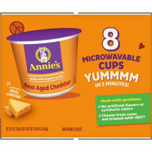 Annie's Real Aged Cheddar Mac N Cheese Macaroni and Cheese Dinner Perspective: back