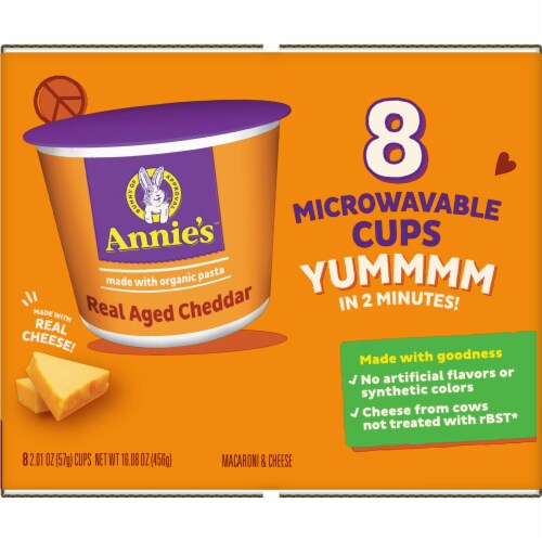 Annie's Real Aged Cheddar Mac N Cheese Macaroni and Cheese Dinner Perspective: back