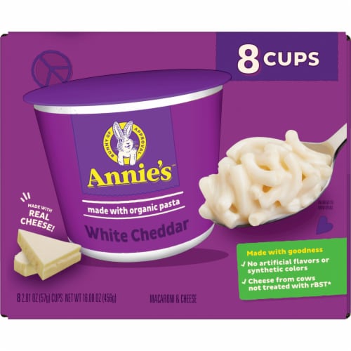 Annie’s Organic White Cheddar Microwave Mac N Cheese Macaroni and Cheese Dinner Cups