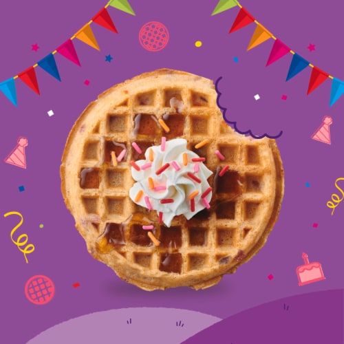 Annie's™ Organic Whole Grain Birthday Cake Frozen Waffles Perspective: back