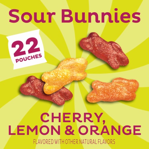 Annie's Sour Bunnies Value Pack Fruit Flavored Snacks Perspective: back